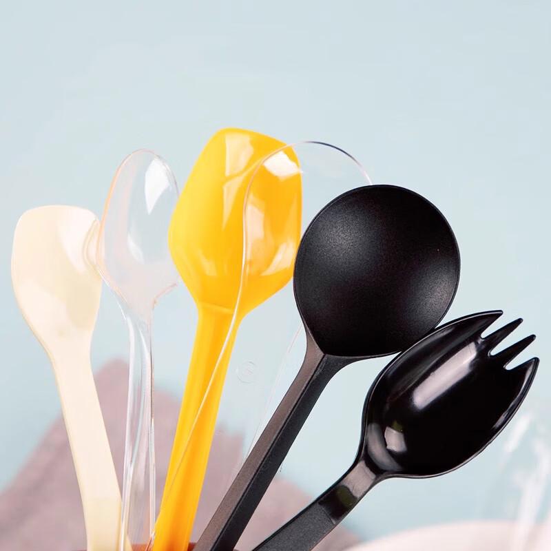 ShengBiLai Disposable Transparent Plastic Dessert Spoons