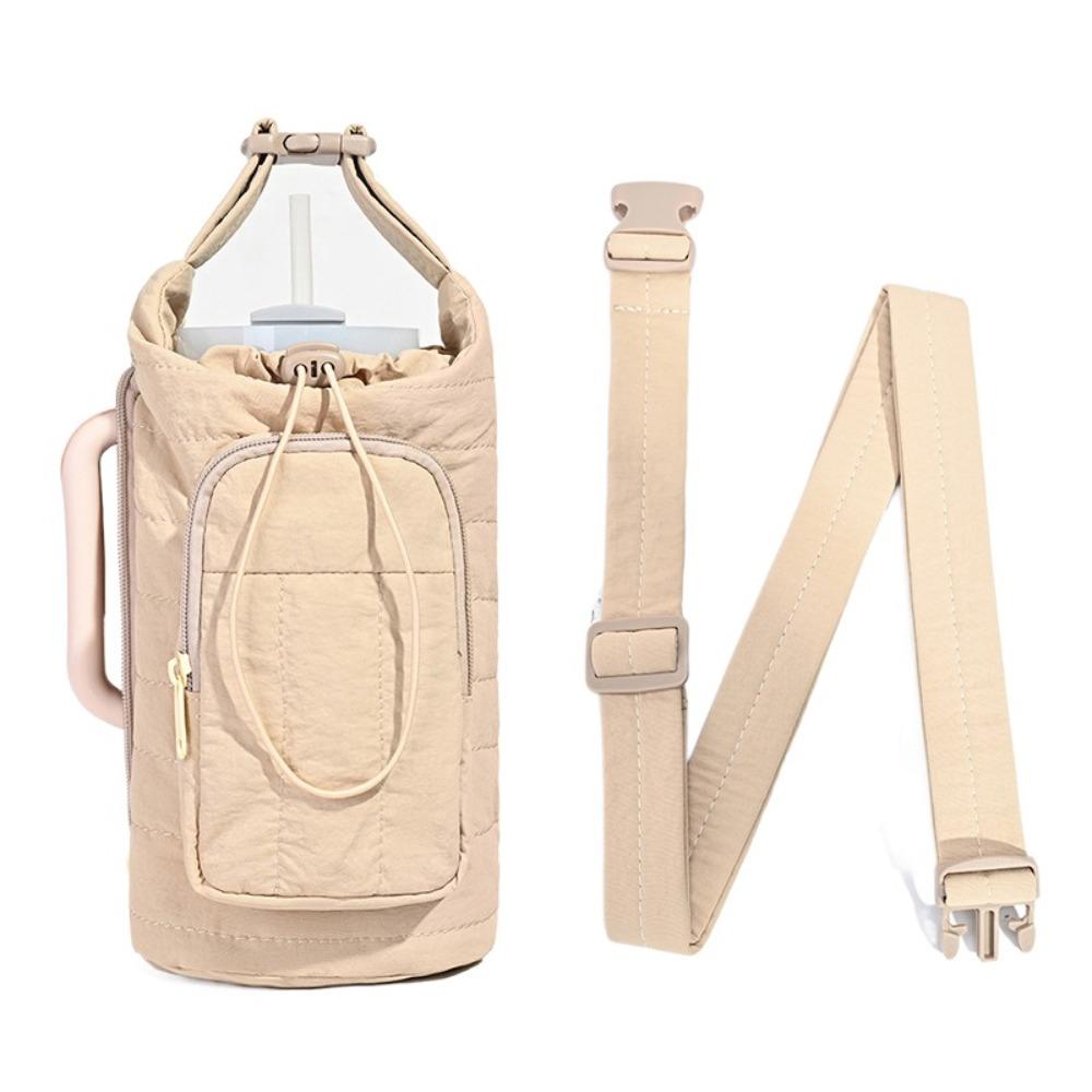 Water-resistant Water Bottle Holder Bag with Strap Portable Insulating Cup Sleeve Large Capacity Sling Purses for Outdoor Sports