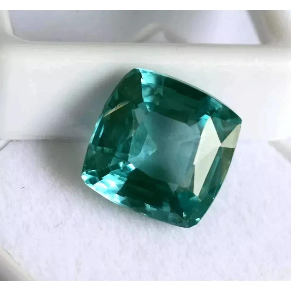 Stunning Green Sapphire Natural Cushion Cut 9.60 Ct Certified Loose Gemstone