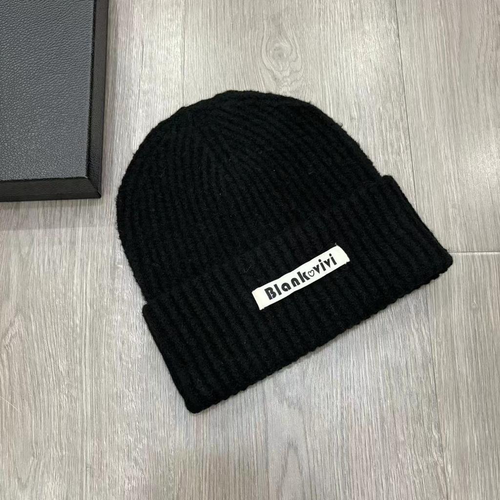 Новые модные и универсальные шапки-бини с длинными надписями для женщин на осень и зиму, шапка из шерсти, подчеркивающая лицо, для улицы, теплая вязаная шапка