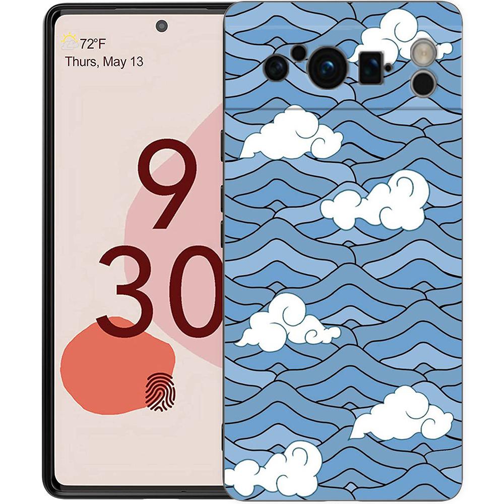 Чехол для телефона Google Pixel 10 Pro Pixel 9 Pro XL TPU Чехол Pixel 8 Pro 9A 8A 7A 7 6A 6 Pro Мягкая обложка Модный Отличный Синий Волна