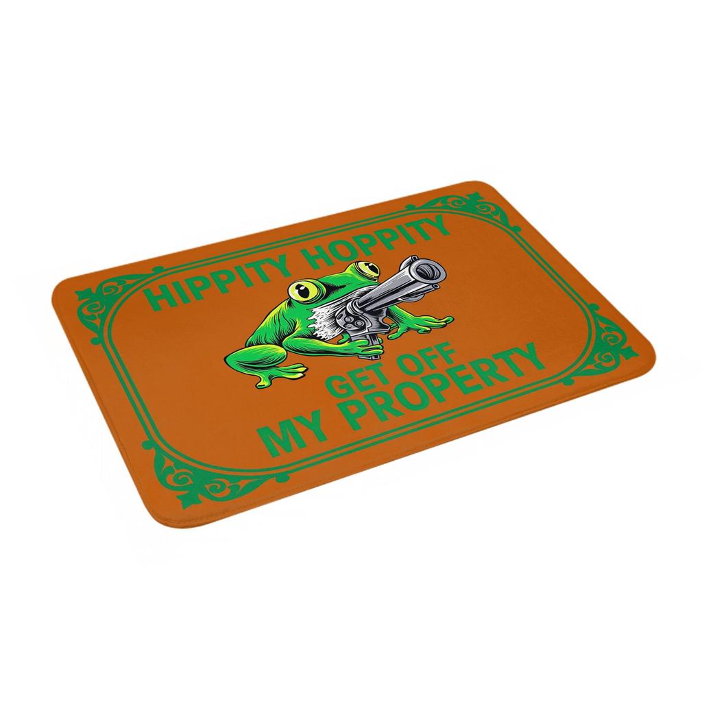 Hippity Hoppity Get Off My Property Front Floor Door Entrance Mats Indoor Kitchen Bath Doormat Balcony Carpet Rug
