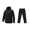 Модная легкая куртка с капюшоном для бега, простой удобный спортивный костюм с длинными брюками, повседневный спортивный костюм унисекс, черный AFDUD69#W