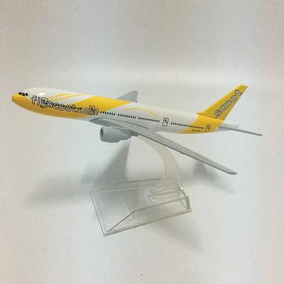16 см Металлический литой самолет Singapore Scoot Flyscoot B777 Модель самолета Игрушка для подарка Дисплея Коллекции