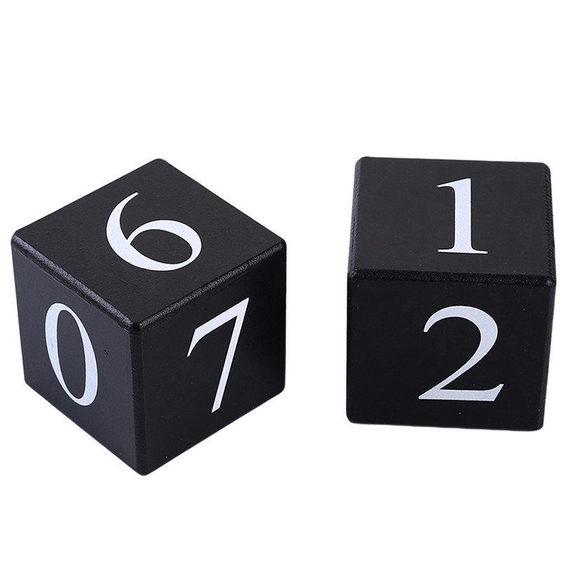 Календарь для декора Nordic White Black Wooden Calendar Simple DIY Wood Blocks Home Decoration