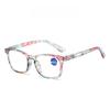 Fashion Anti Blue Light Reading Glasses for Women, Rice Nail Reading Glasses for The Elderly, Bag Flower Spring Leg Glasses