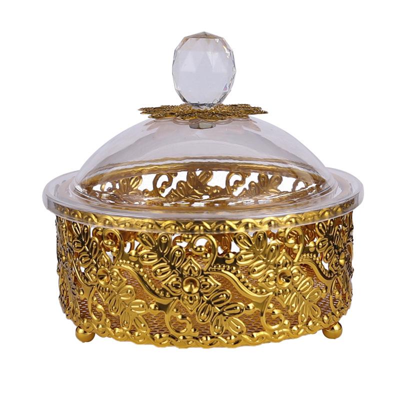 Прозрачная акриловая пластиковая коробка для конфет, коробка для хранения, чехол от пыли, закуски, поднос для сухофруктов, европейский стиль