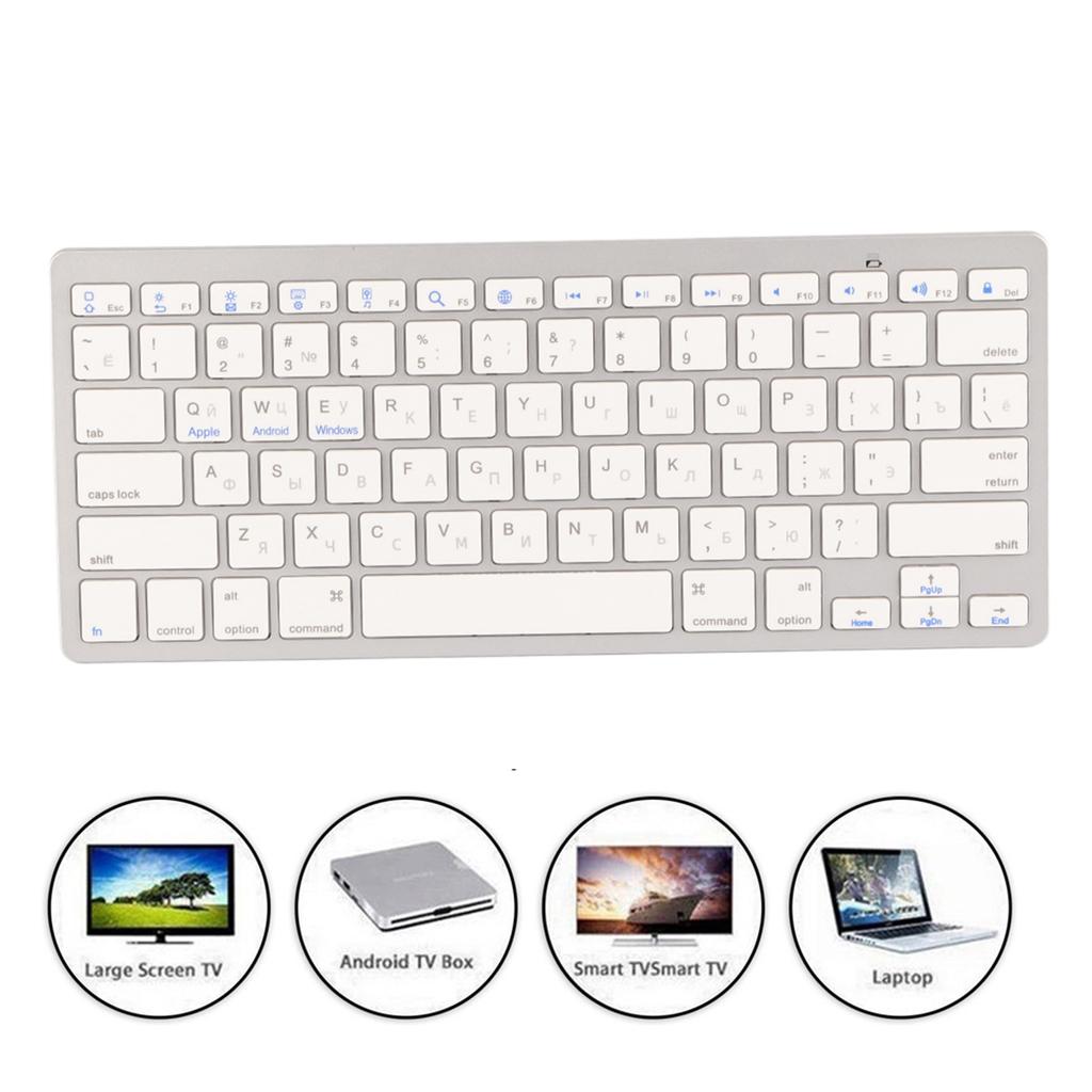 Multi Functional Ultra Thin Russian Wireless Bluetooth Keyboard For Apple Mac WindowS Android