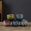 Jimu Kiln-Glazed Ceramic Kung Fu Tea Cup Set