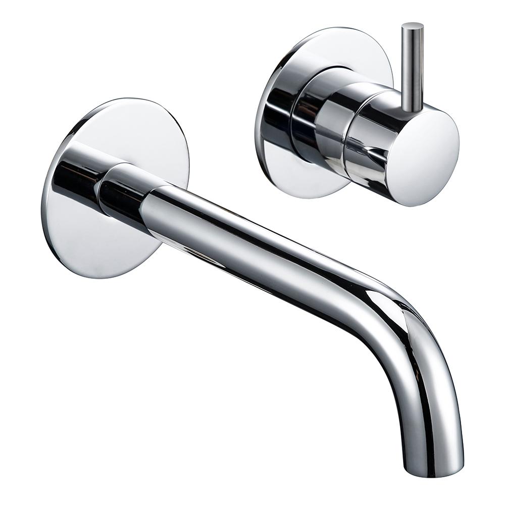 Смеситель для раковины ванной комнаты Bagnolux Brass Single Holder Control Double Hollow Brushed Gold с настенным креплением для горячей и холодной воды