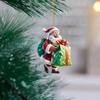 Charming Christmas 2d Santa Claus Acrylic Ornament For Car Interior Decor Holiday