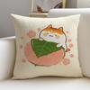 Squishy MMochi Mochi PetsS Cushion Cover Breathable and skinfriendly linen pillowcase square removable and washable cushion