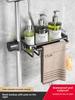 Bathroom Punch-Free Multi-Layer Storage Rack, Space-Aluminum Shower Shelf
