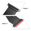TEUCER PCI-E 4.0 X16 удлинительный кабель для видеокарты, экранированный от ЭМП, высокоскоростной, гибкий, удлинитель PCI Express Gen 4, кабель-удлинитель для GPU