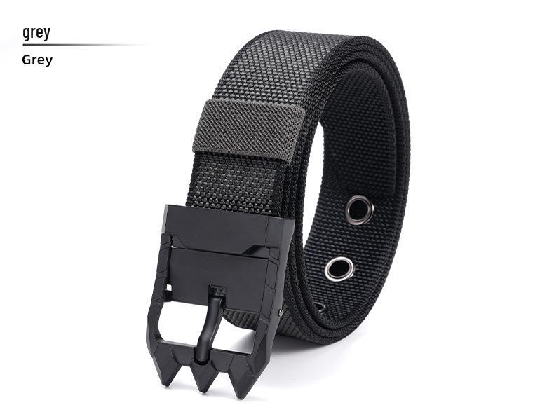 Men's Nylon Canvas Belt with Rotating Alloy Pin Buckle - Durable, Versatile Outdoor Tactical Belt