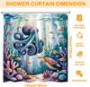 Морская жизнь Черепаха Осьминог Коралл Занавеска для душа, Синий океан Занавески для душа в ванную Комната Домашний декор Водонепроницаемая ткань Машинная