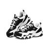 (WMNS) Skechers D'Lites низкие Папины кроссовки GS Черный/Белый/Серый Женские 12493-BKW
