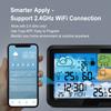 Wi-Fi метеостанция 5,3 дюйма, комнатный/уличный термометр, датчик, управление через приложение, поддержка 3-дневного прогноза погоды / даты / давления / УФ