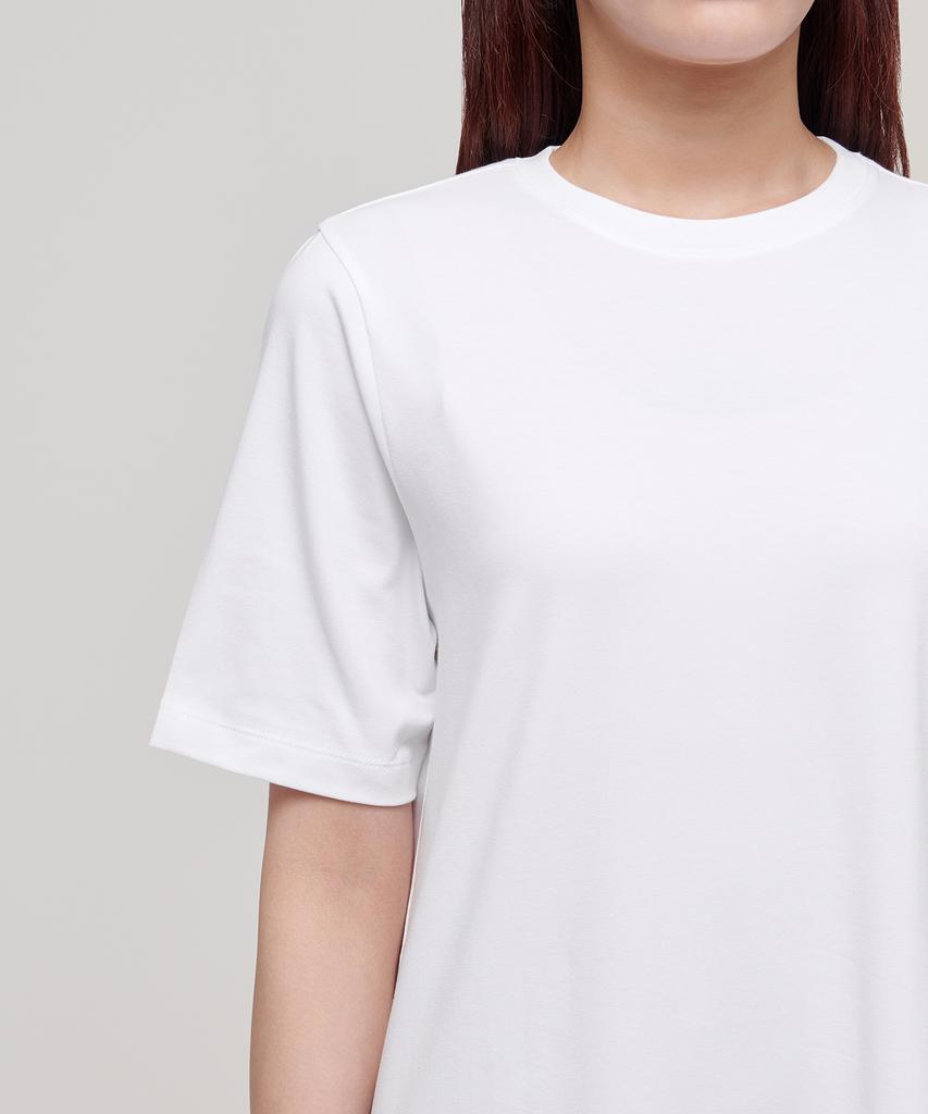 Musinsa Standard Woman Women'S Crew Neck Long T-Shirt Dress [White]