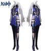 Yelan Cosplay Costume Wig Game   Yelan Cosplay Clothes Ye Lan Liyue Hydro Jumpsuit Wig Halloween Costumes for Women