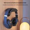 No Drill Wall Mount Headphone Holder Rack With Strong Adhesive Secure Storage Bracket For Headsets Display Hooks