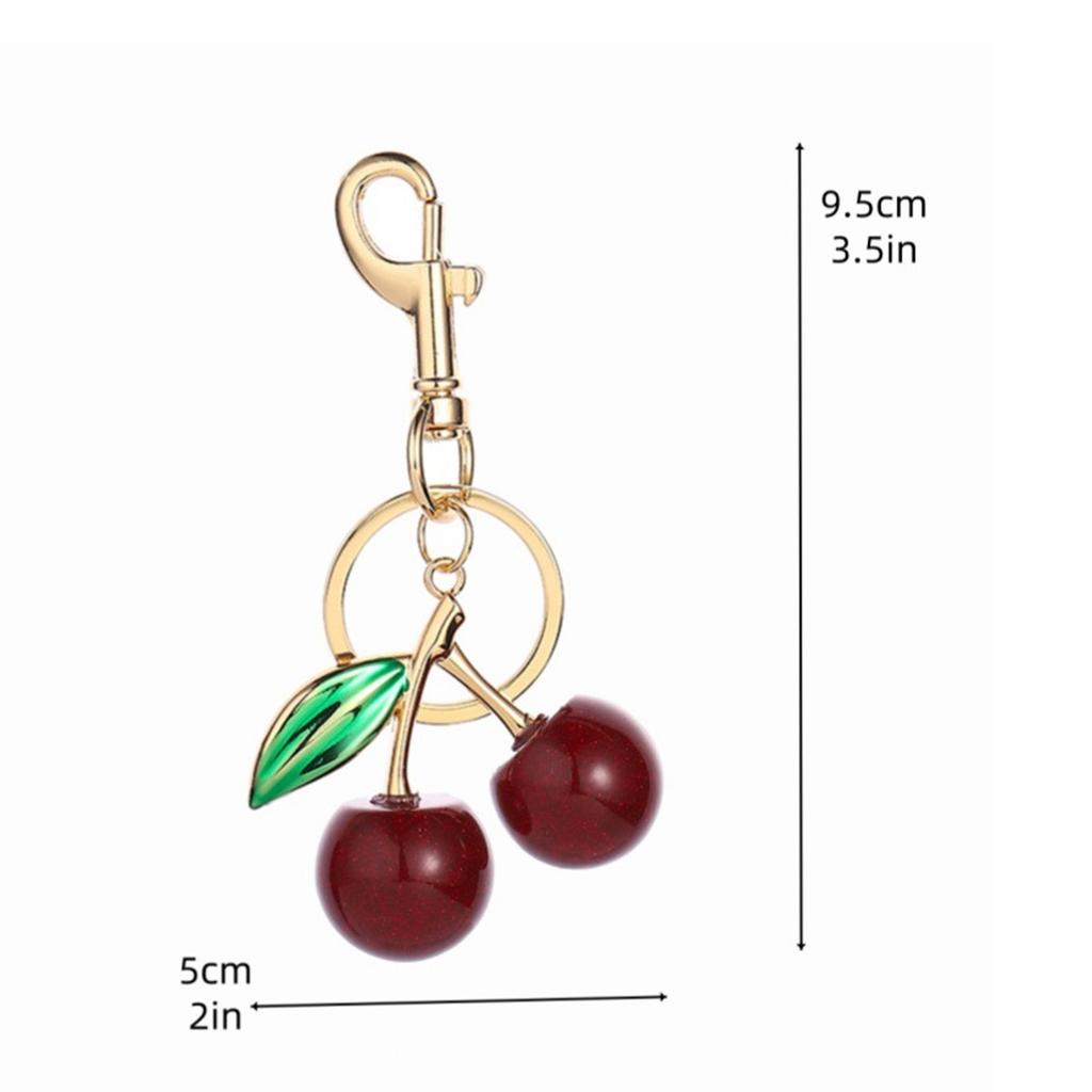 Unique Resin Cherry Pendant With Leopard Print Designs Purse Charm For Fashionable Women And Accessory Collectors