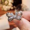 New 2022 New Bow Rings for Women Full Dazzling CZ Fashion Luxury Female Finger Accessories Engagement Wedding Bands Jewelry
