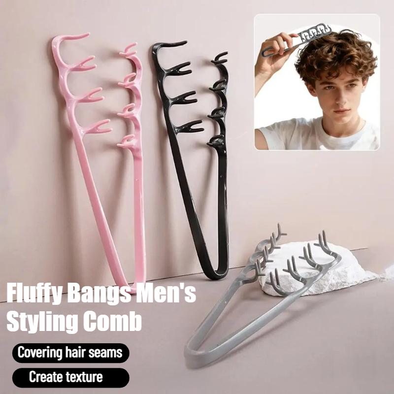 Расческа для придания объема и текстуры, салонная расческа с широкими зубьями для укладки волос для мужчин и женщин, расческа для пышных вьющихся волос для объема и пробора челки