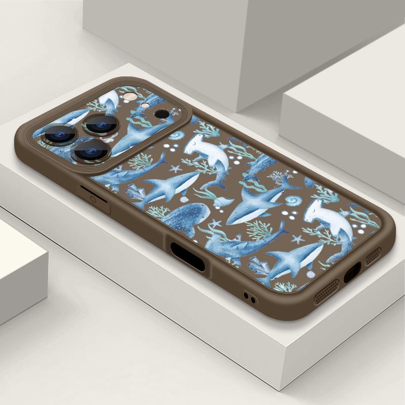 Сине-белый чехол для телефона с изображением волны для серфинга для iPhone 17 Pro Max Чехол iPhone 16 15 14 13 Pro Max 11 16e 17e Ударопрочный бампер Мягкая силиконовая накладка