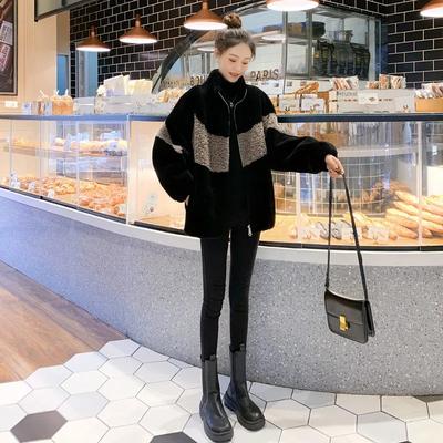 Утепленное бархатное пальто для женщин Зимнее новое короткое пальто из искусственной овечьей шерсти Свободное пальто