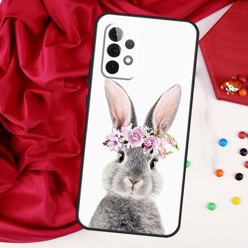 Милый Кролик Для Samsung Galaxy A15 A55 A53 A33 A35 A22 A32 A52 A54 A34 A14 A56 A36 A26 A16 A05 A06 Чехол