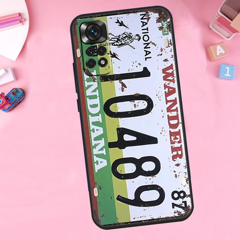 Retro Vintage License For Xiaomi Redmi Note 13 14 9 10 11 12 15 Pro Plus Phone Case For Redmi 15 C 14C 10C 12C 13C