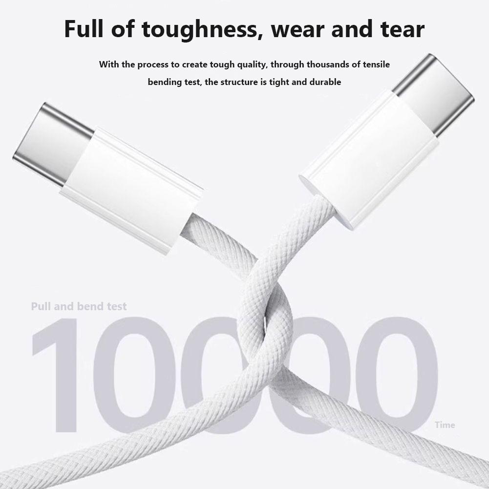 USB C Charging Cable 240W Fast Charging Cable Type C Charge Wire Braided PD Charging Cord For Smart Phones Tablet