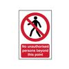 Scan Sign: No Unauthorized Persons Beyond This Point