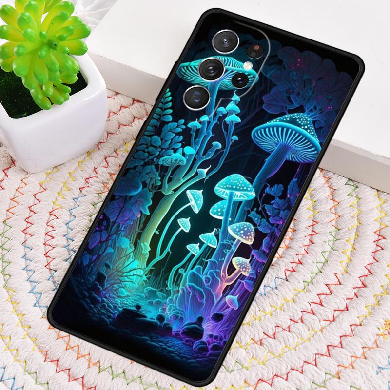 Mushroom wall art Silicone Phone Case For Samsung Galaxy note 10 pro S26 S25 S24 S23 S22 S21 Plus S25Ultra Capa Cover