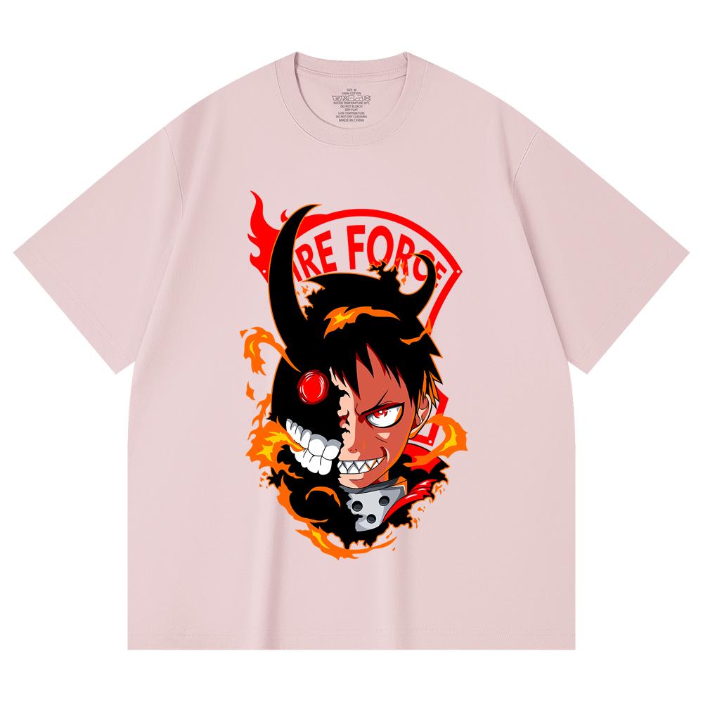 100% Cotton Fire Force V1 Shinra Print Unisex Heavy Cotton T Shirt