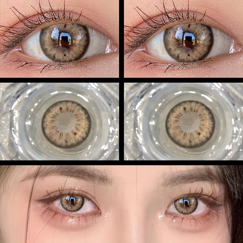 Mill Creek Iris Contact Lenses with Grade Hybrid Model 14.2mm Cool Color Contact Lenses 2 Pieces (1 Pair) 1 Year Use