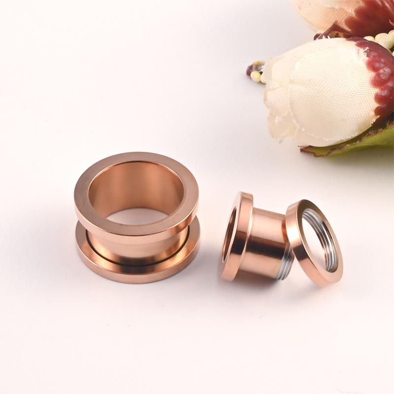 Stainless Steel I-Beam Pulley Ear Expander Piercing Jewelry