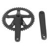 Bicycle Crankset 48T Black Square Taper Aluminum Alloy Bicycle Crankset for Mountain Road Bike Fixed Gear Bicycle
