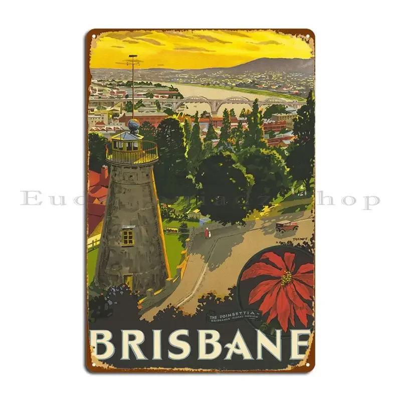 Vintage Brisbane Metal Sign Garage Design Party Club Bar Bar Tin Sign Poster