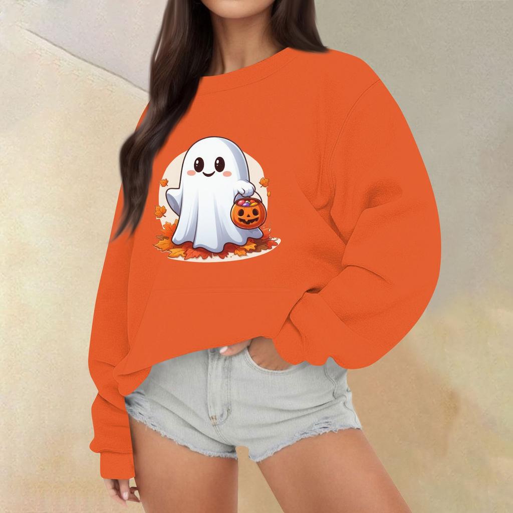 Женские топы осень-зима, женские толстовки с длинным рукавом, повседневные топы свободного кроя с круглым вырезом