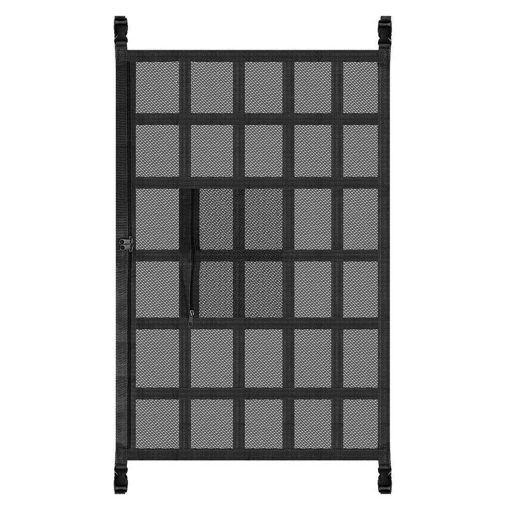 Car Roof Ceiling Cargo Storage Net Elastic String Pocket Mesh Organizer Bag Black Color Interior Storage Network F2a6