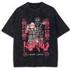 Винтажная футболка с принтом манги Dorohedoro, короткий рукав, повседневные футболки, топы, хлопок, мужская женская одежда, готическая стираная футболка