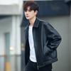 Мужская куртка весна-осень корейская версия модная красивая повседневная свободная популярная куртка из искусственной кожи с лацканами