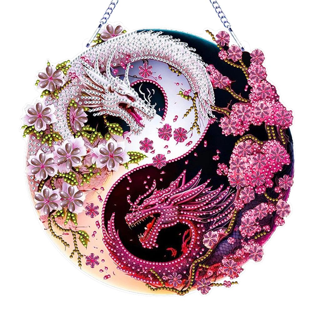 Animal Theme 2D Flat DIY Special Shape Rhinestone Diamond Art Window Pendants Diamond Painting Set Wall Decor for Home & Windows