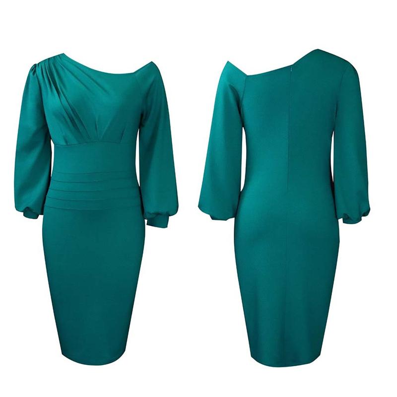 Облегающее платье-футляр с длинными рукавами, профессиональное темпераментное платье для офиса, темперамента, поездок на работу
