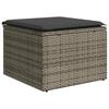 2 Piece Garden Sofa Set with Cushions Grey Poly Rattan & Acacia