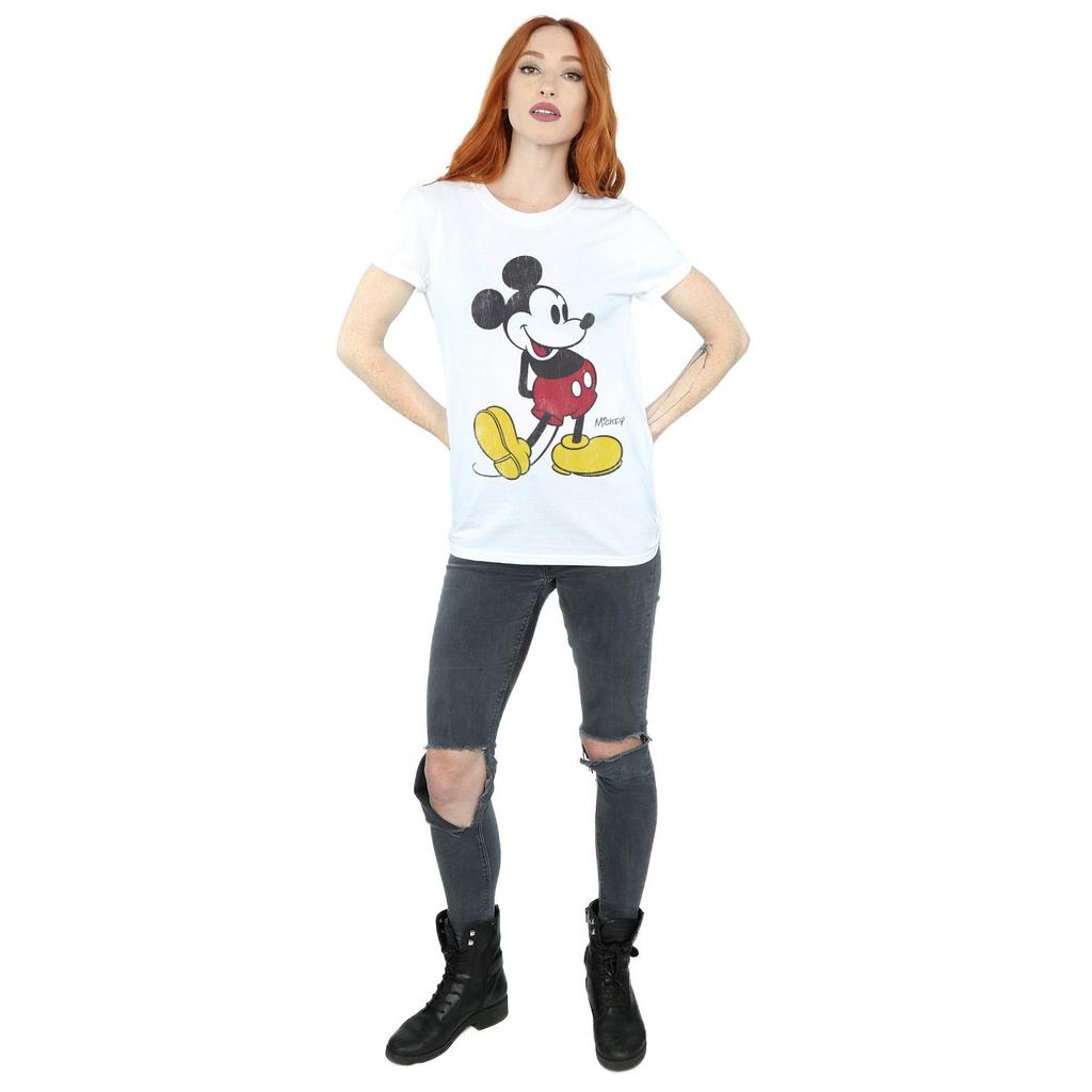 Disney Женская/дамская футболка бойфренда с Микки Маусом Classic Kick из хлопка