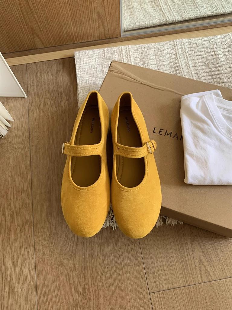 Французские ретро туфли Мэри Джейн на одной пуговице для женщин, которые можно носить в 2025 году, новые балетки с неглубоким воротом и сказочным ветром