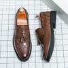 Модная мужская обувь большого размера, новая кожаная обувь, модная, облегающая ногу, кожаная обувь с кисточками, деловая обувь для платья, обувь жениха для свадьбы H528